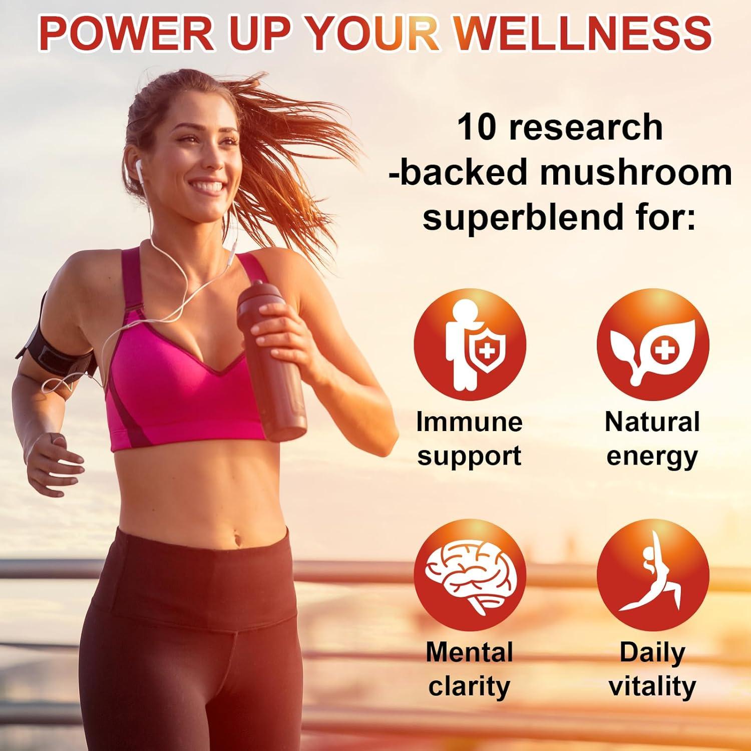 Suplemento de Hongo Melena de León 10 en 1 SIGNILIFE - 300 Cápsulas