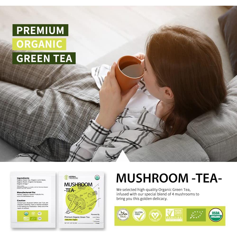 Té Verde de Hongo WL Tesoro Herbal con Melena de León 52g