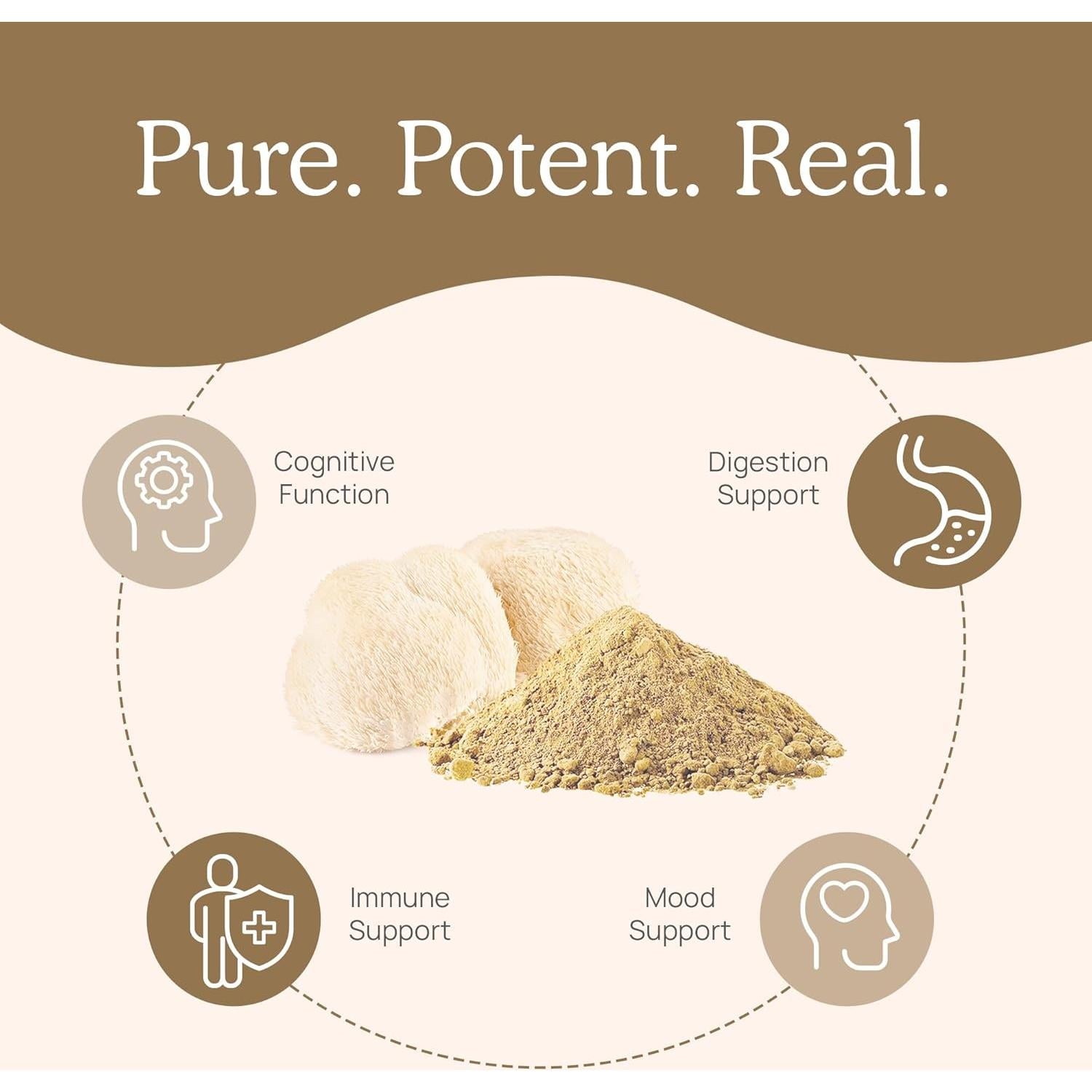 Suplemento Real Mushrooms Vitamina D2 y Zinc 120 cápsulas