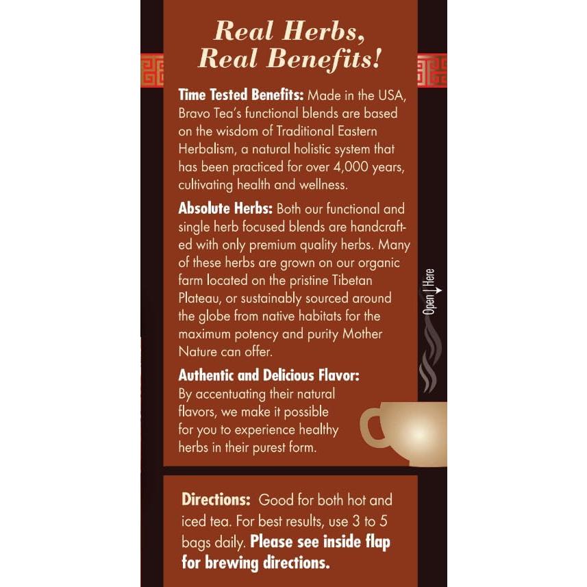 Té Herbal Bravo Tea Hongo Reishi Sin Cafeína 20 Bolsitas