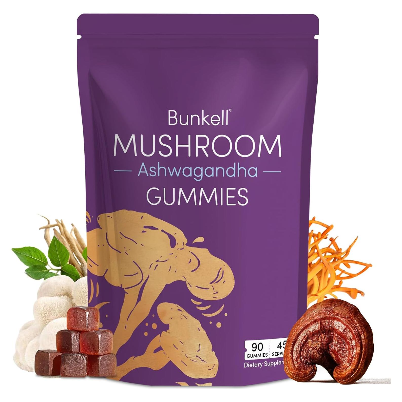 Gomitas de Champiñón Bunkell con Ashwagandha - 90 Unidades