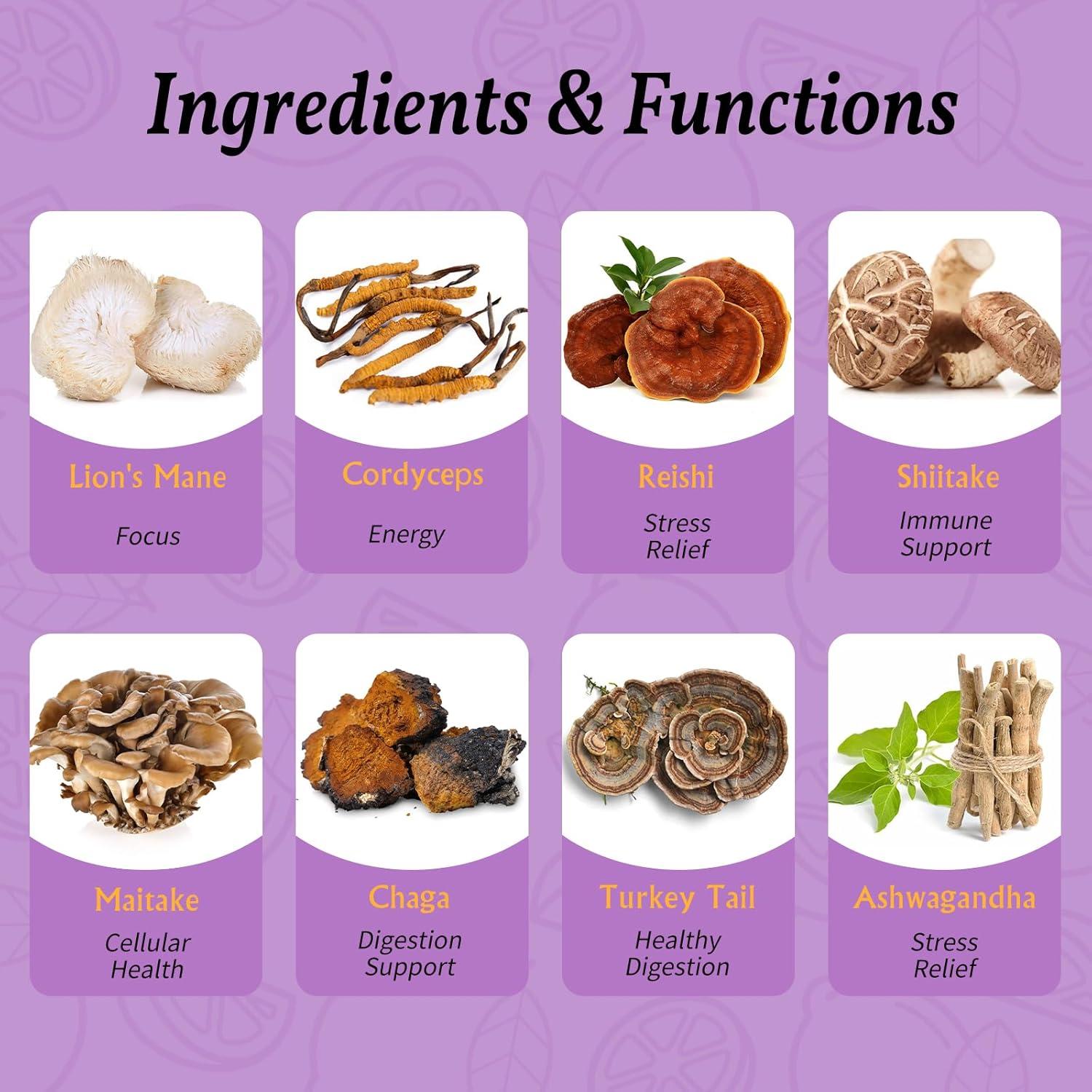 Gomitas de Champiñón Bunkell con Ashwagandha - 90 Unidades