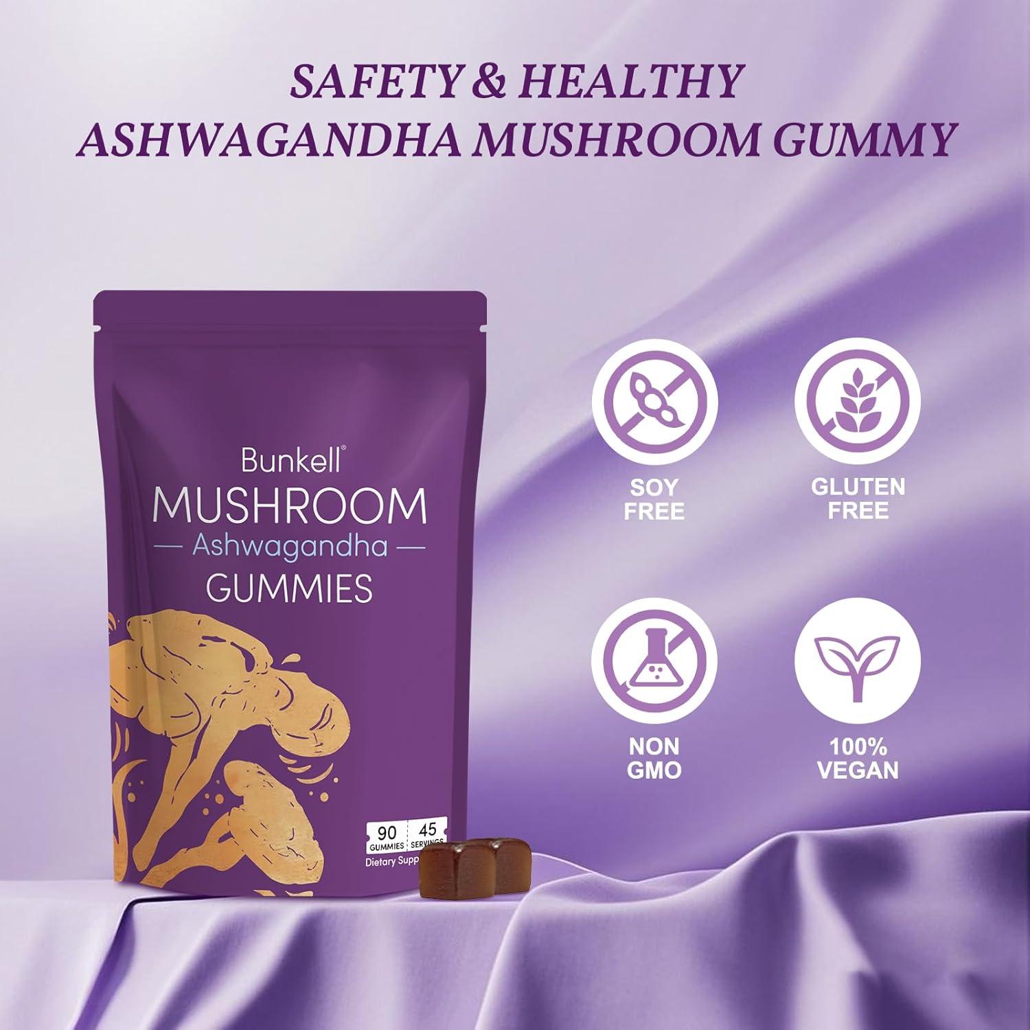 Gomitas de Champiñón Bunkell con Ashwagandha - 90 Unidades