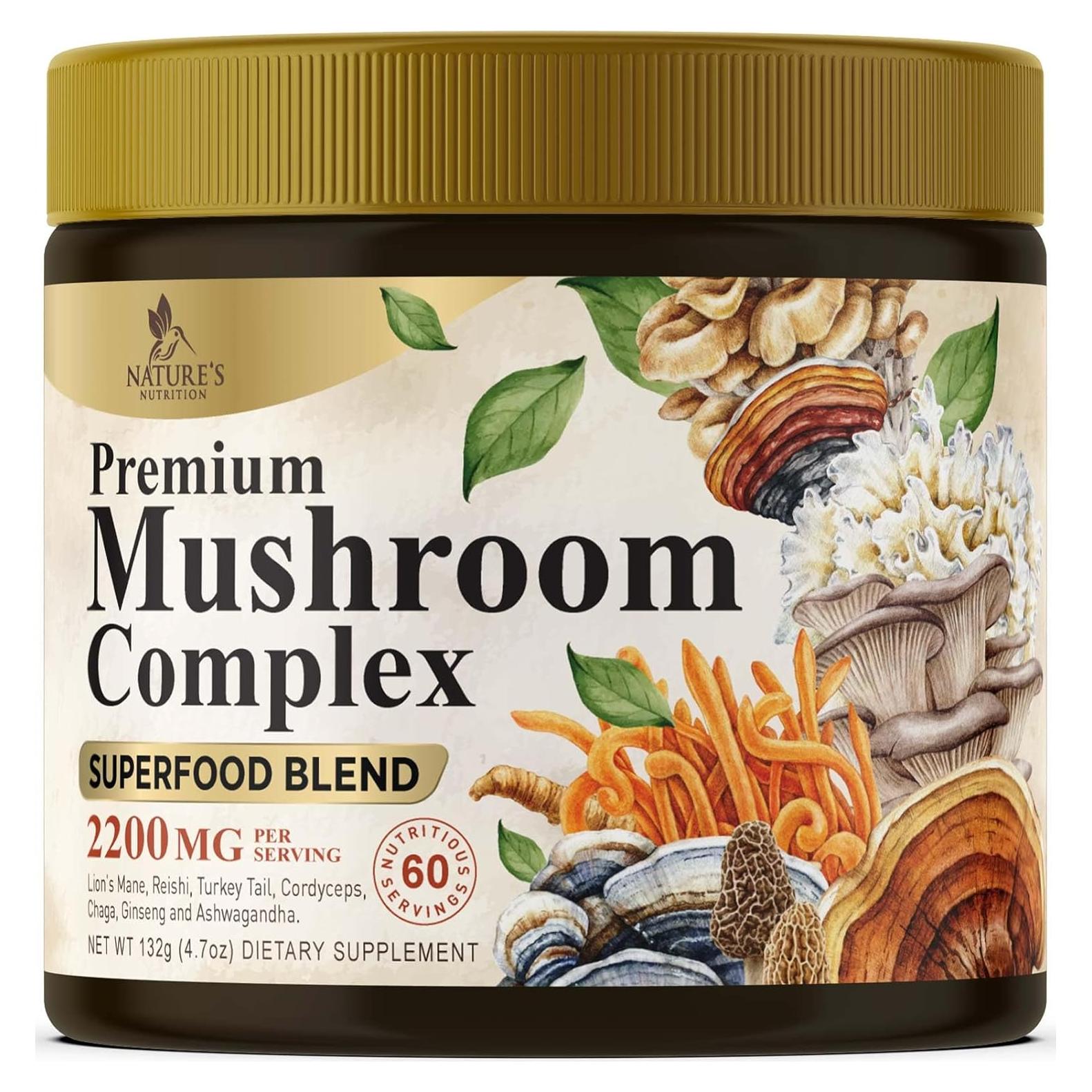 Suplemento en Polvo de Champiñón Nature's Nutrition 11 en 1