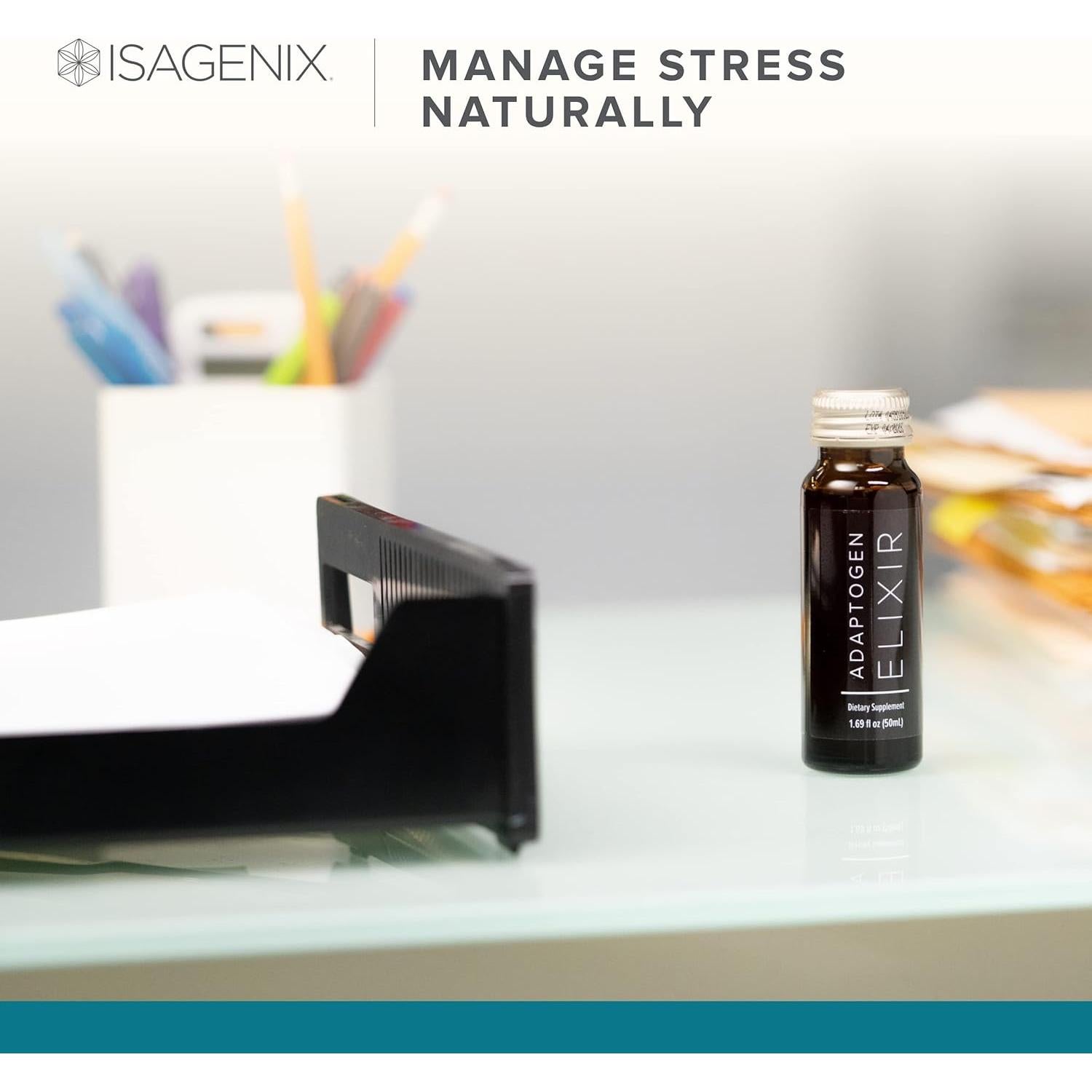 Isagenix Adaptogen Elixir - Suplemento Líquido 10x47ml