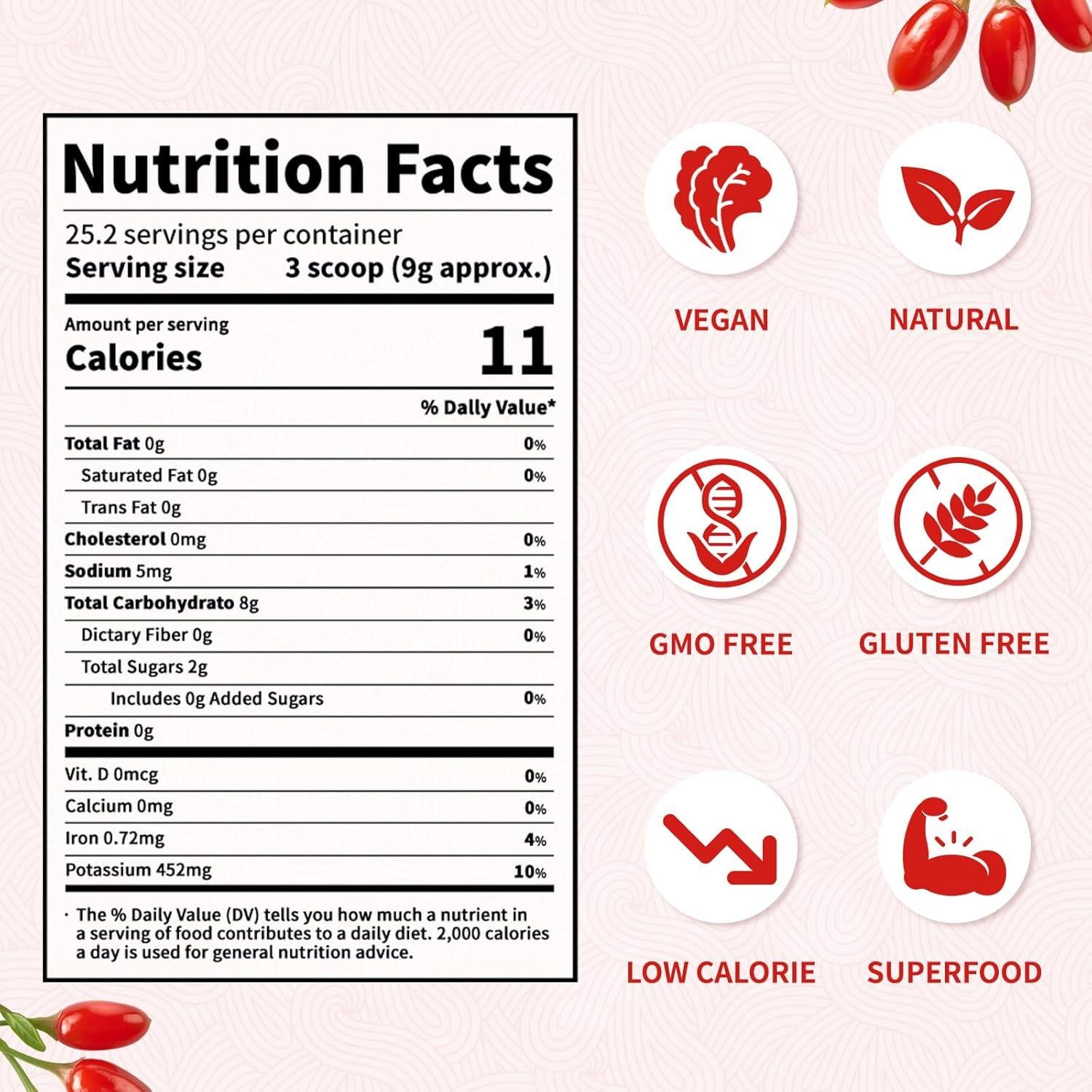 Polvo de Baya de Goji NutraBloom 113.4 g Natural Liofilizado