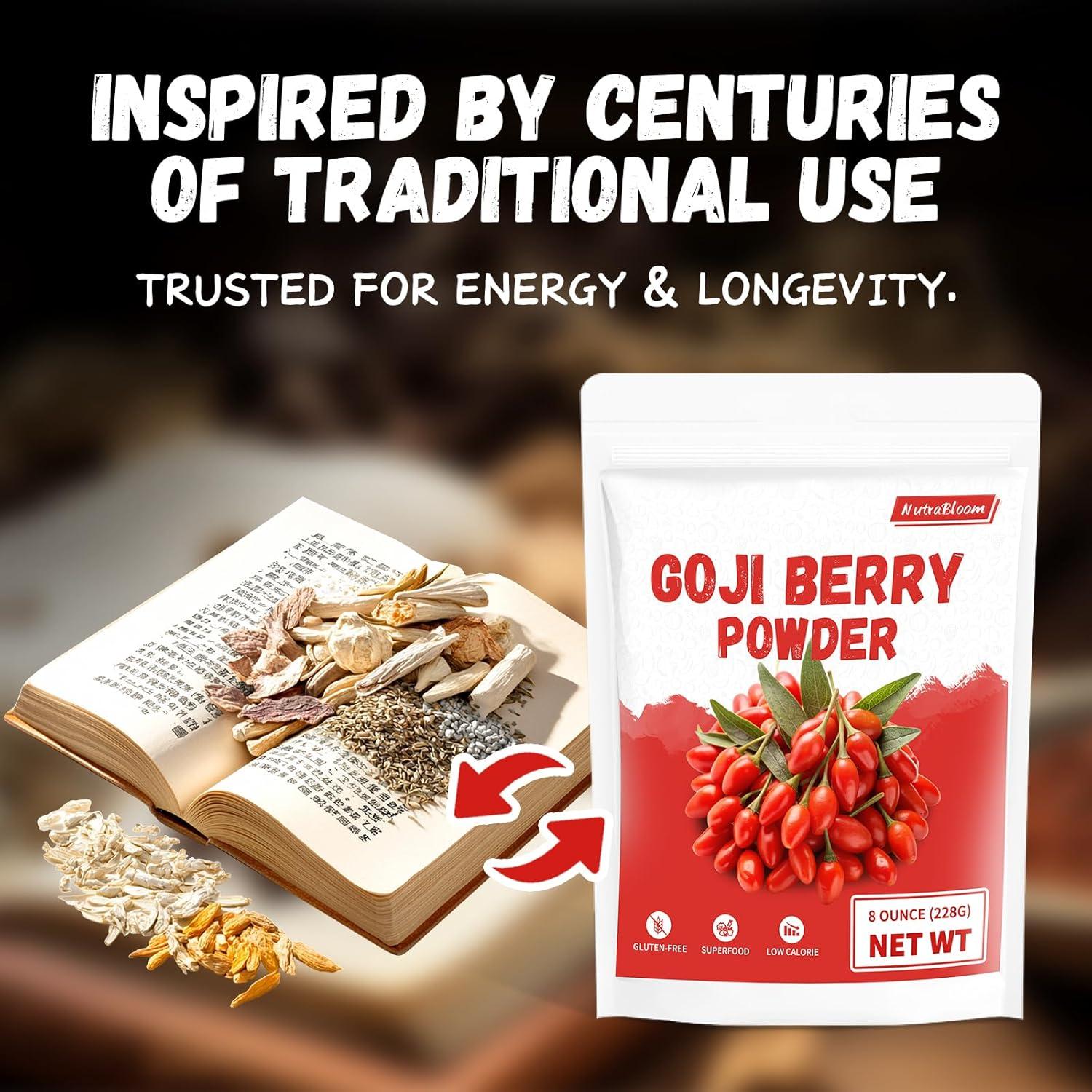 Polvo de Baya de Goji NutraBloom 113.4 g Natural Liofilizado