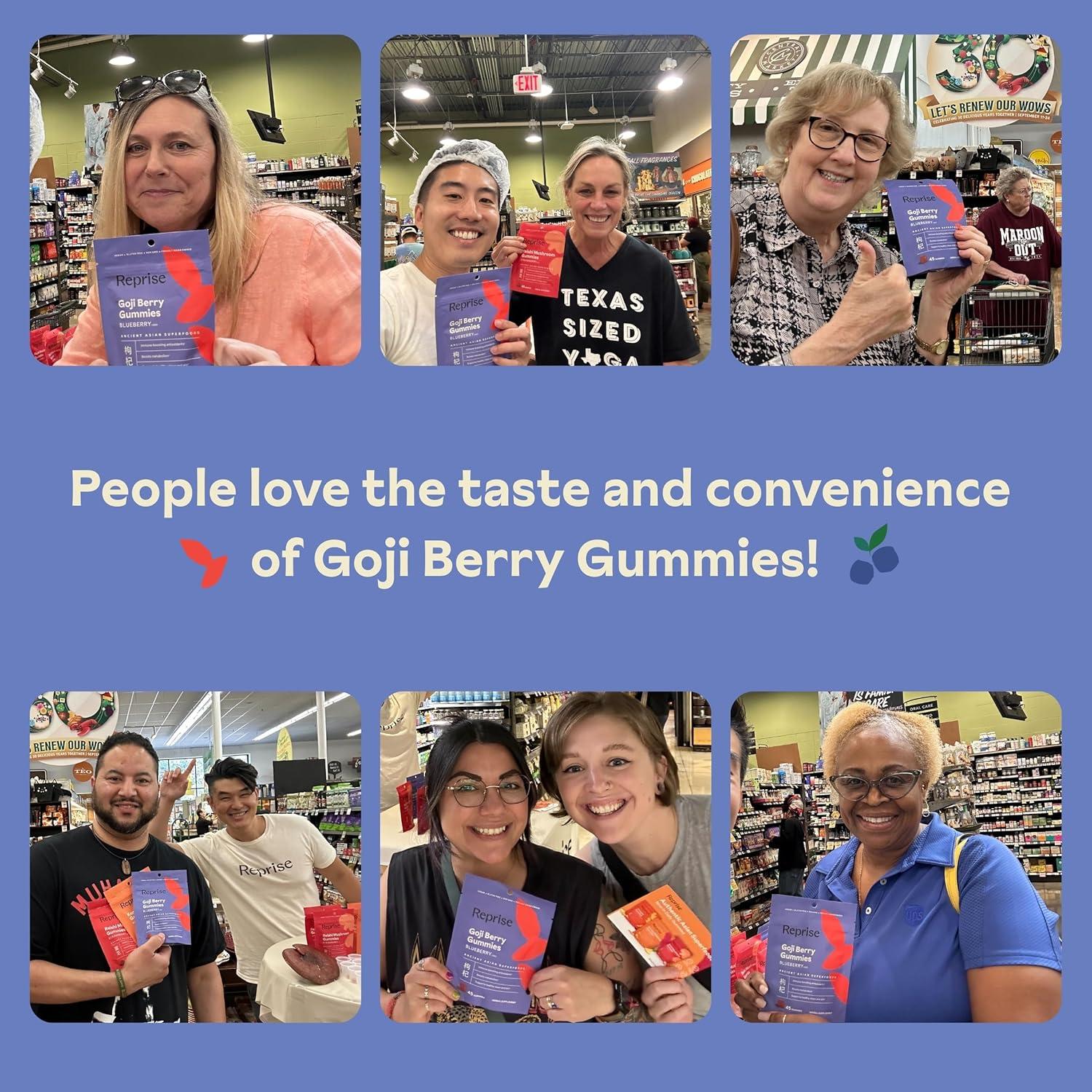 Gomitas de Baya de Goji Reprise - Antioxidante Vegano 45 Unidades