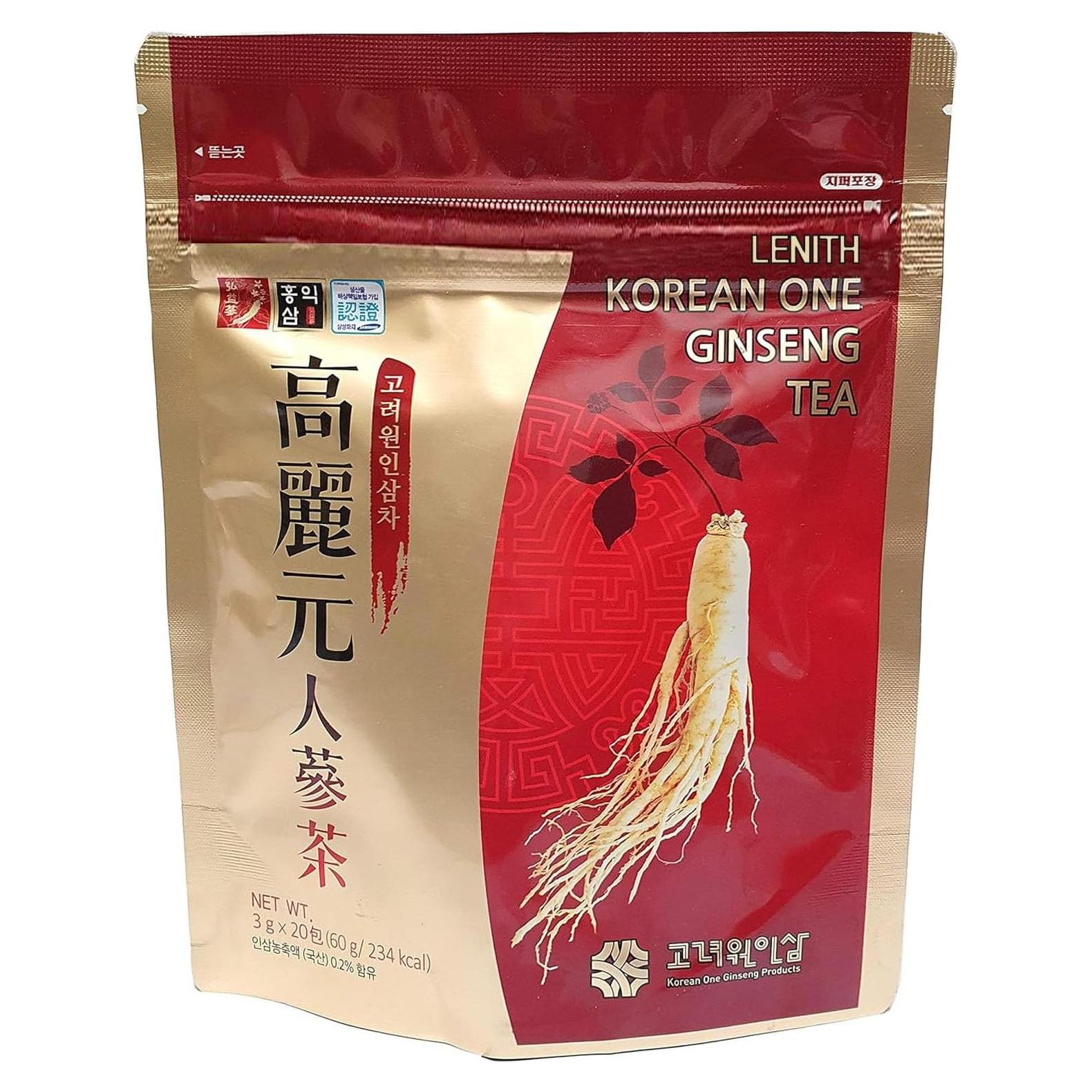 Té de Ginseng Coreano LENITH 60g (20 Bolsitas de 3g)