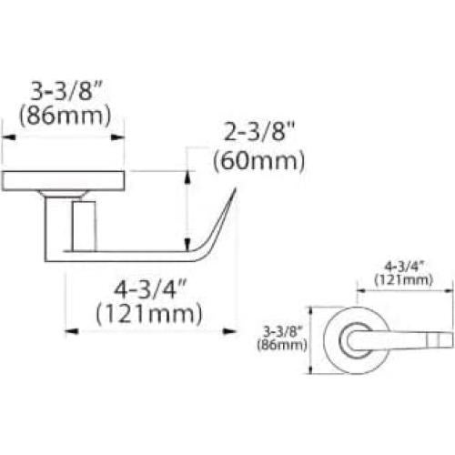 Cerradura de Puerta Comercial Lynn Hardware - Cilíndrica Negra
