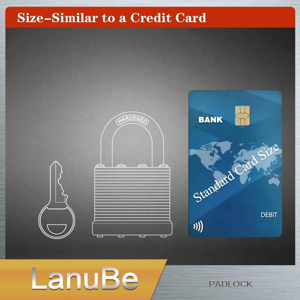 Candado Laminado LanuBe con Llave Igual - Paquete de 100