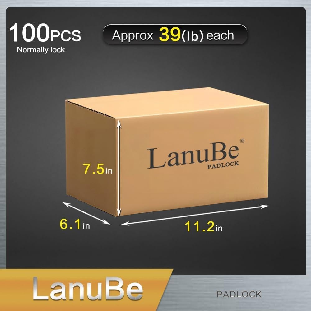 Candado Laminado LanuBe con Llave Igual - Paquete de 100