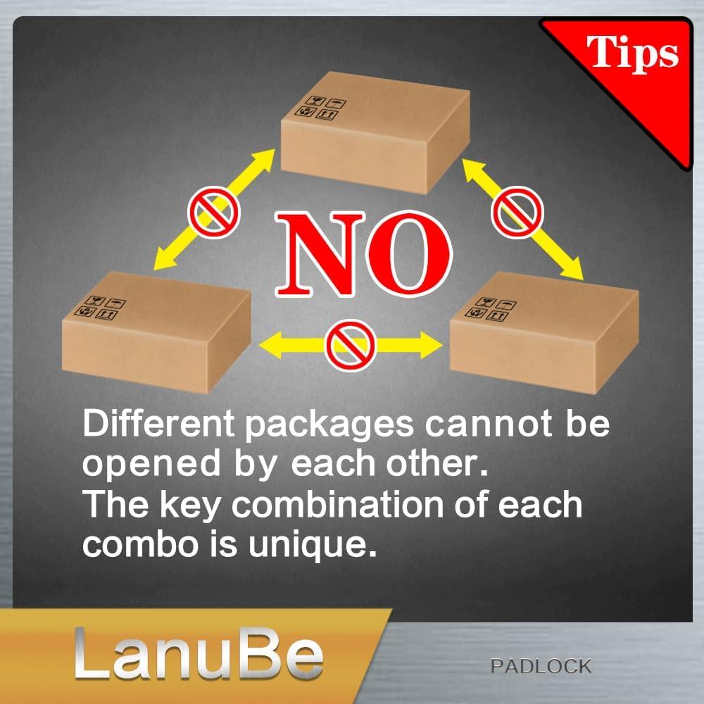 Candado Laminado LanuBe con Llave Igual - Paquete de 100