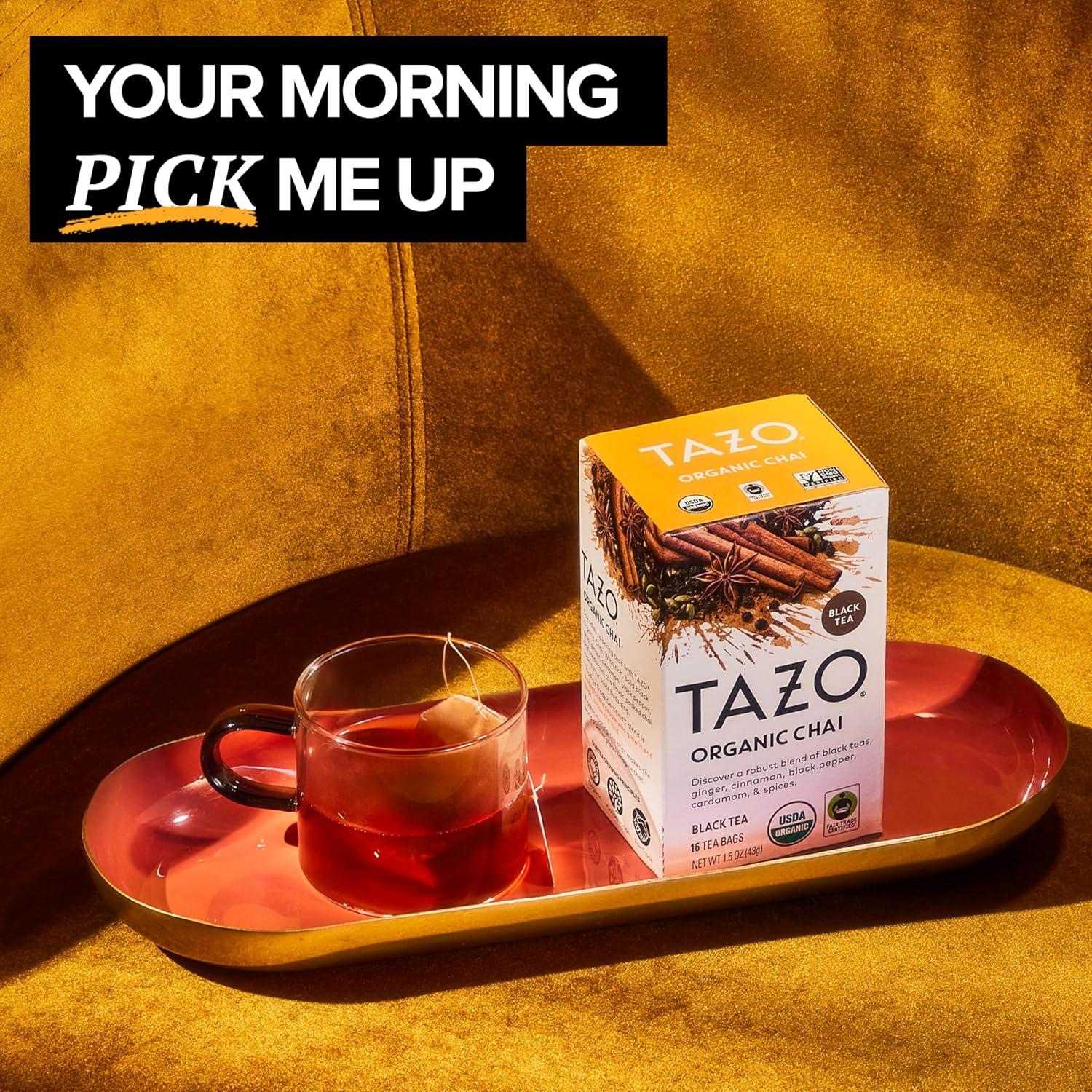 Té Negro Chai Orgánico TAZO - 96 Bolsitas (6 Cajas de 16)