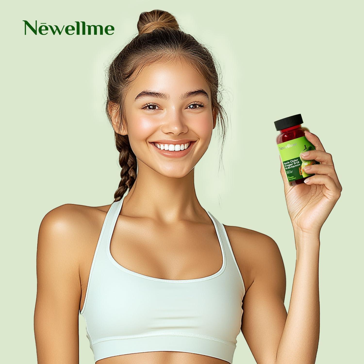 Gomitas Veganas de Vinagre de Sidra de Manzana NEWELLME 60 Unidades