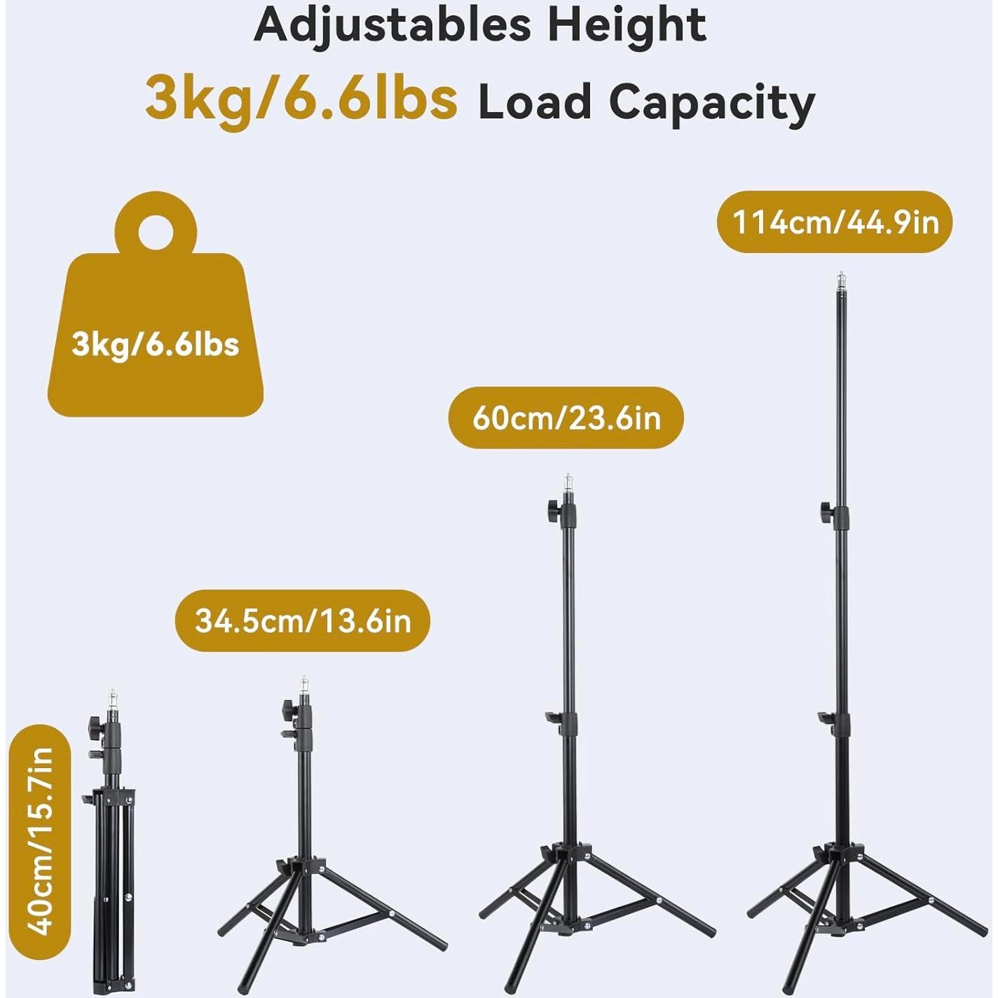 Soporte de Luz Portátil UTEBIT Tripode 2 Pcs Ajustable 40-114cm
