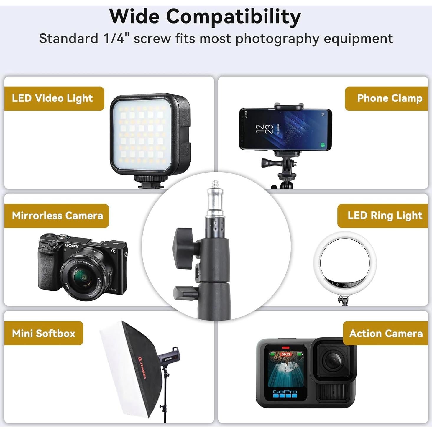 Soporte de Luz Portátil UTEBIT Tripode 2 Pcs Ajustable 40-114cm