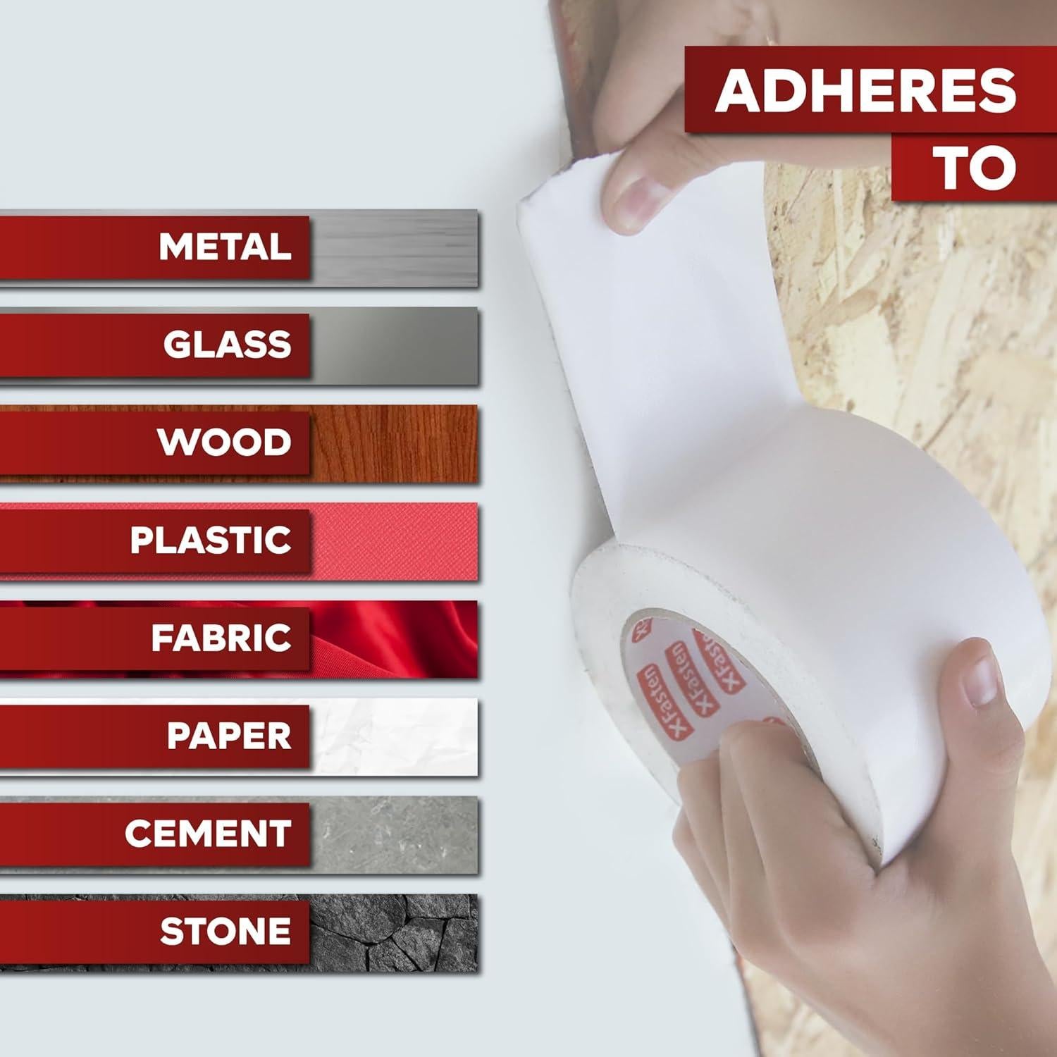 Cinta adhesiva de ducto XFasten blanca 7.62 cm x 27.43 m