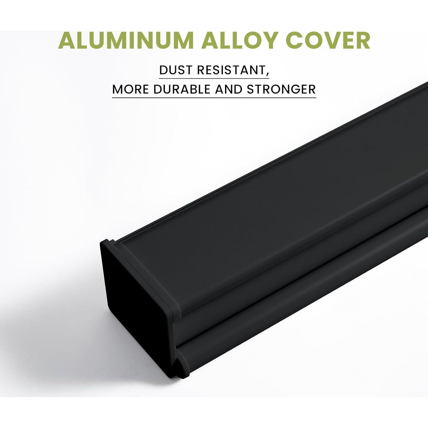 Cortina enrollable blackout Anpark 58x183 cm negra sin cordones