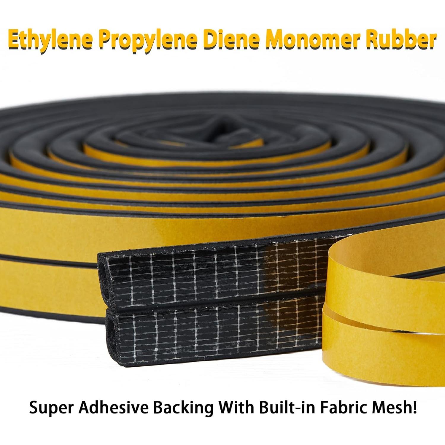 Sello de Aislamiento QDiShi 6m Negro EPDM Autoadhesivo