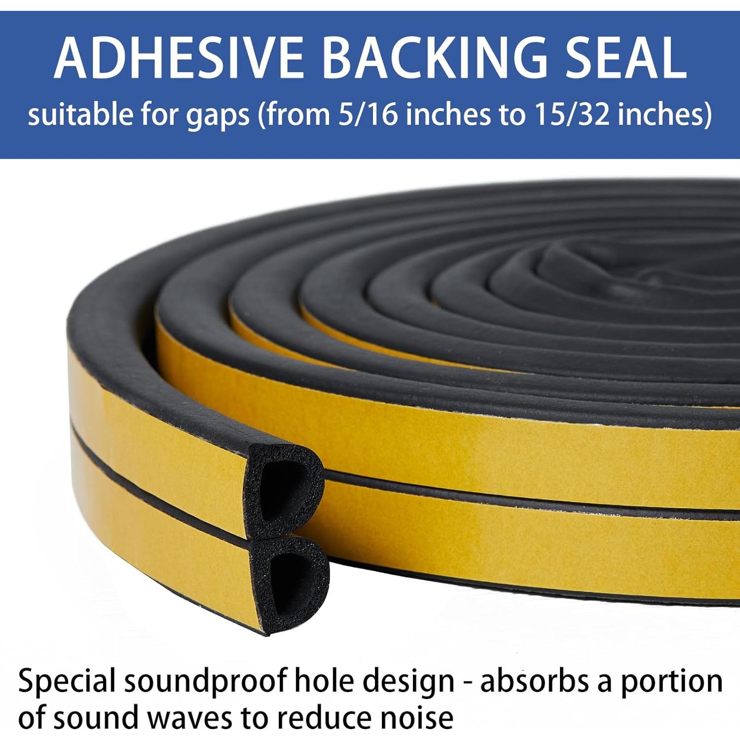 Sello de Aislamiento QDiShi 6m Negro EPDM Autoadhesivo