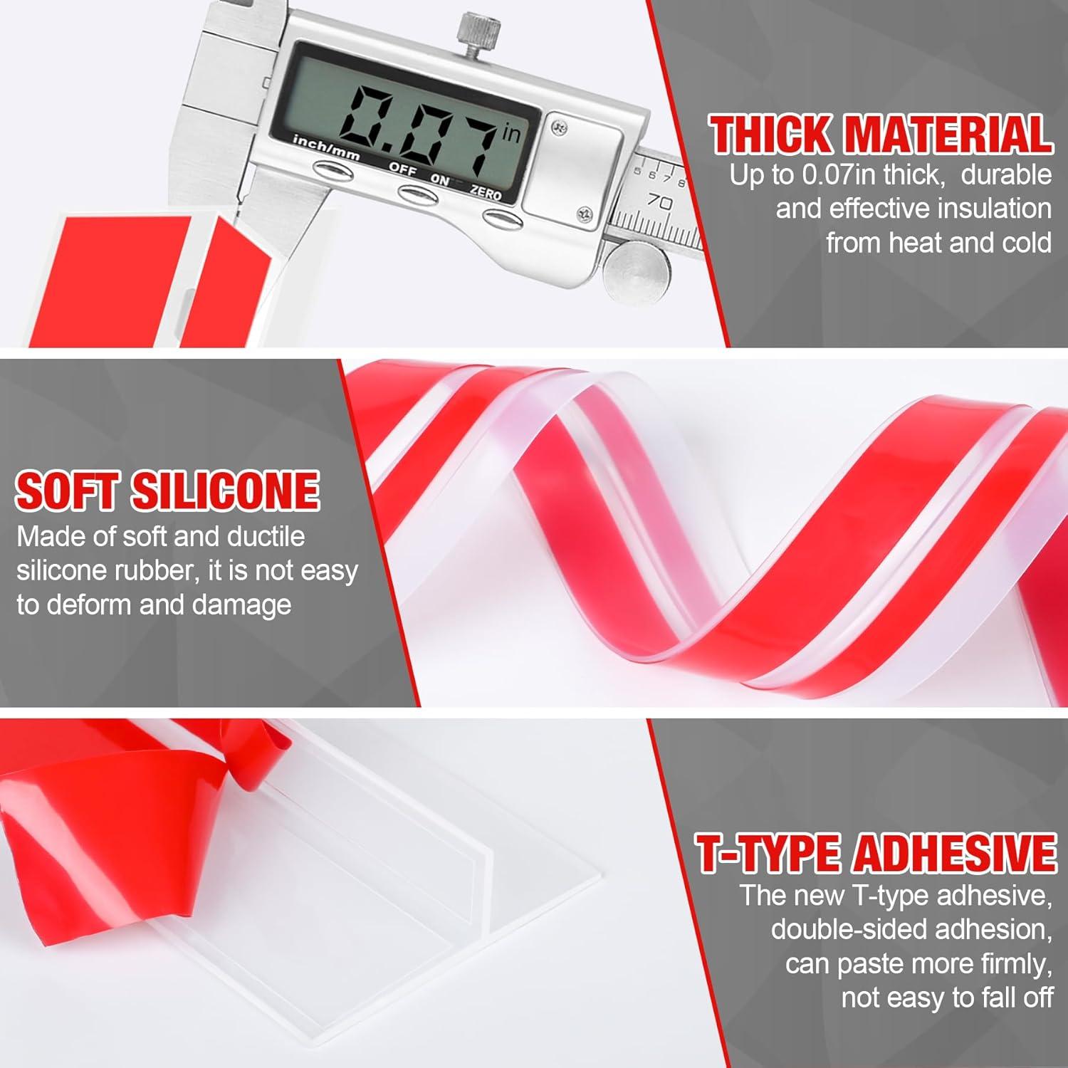 Sellador de Puerta Kikerike 6.1m x 3.48cm Silicona Transparente