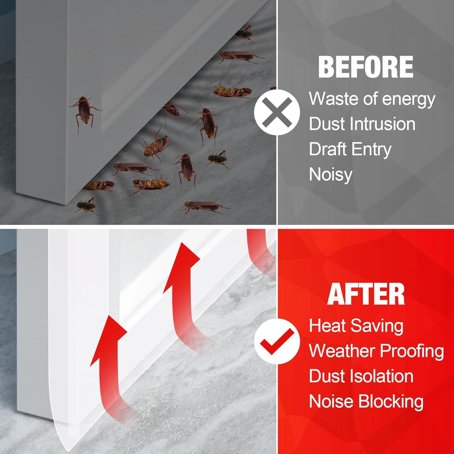 Sellador de Puerta Kikerike 6.1m x 3.48cm Silicona Transparente