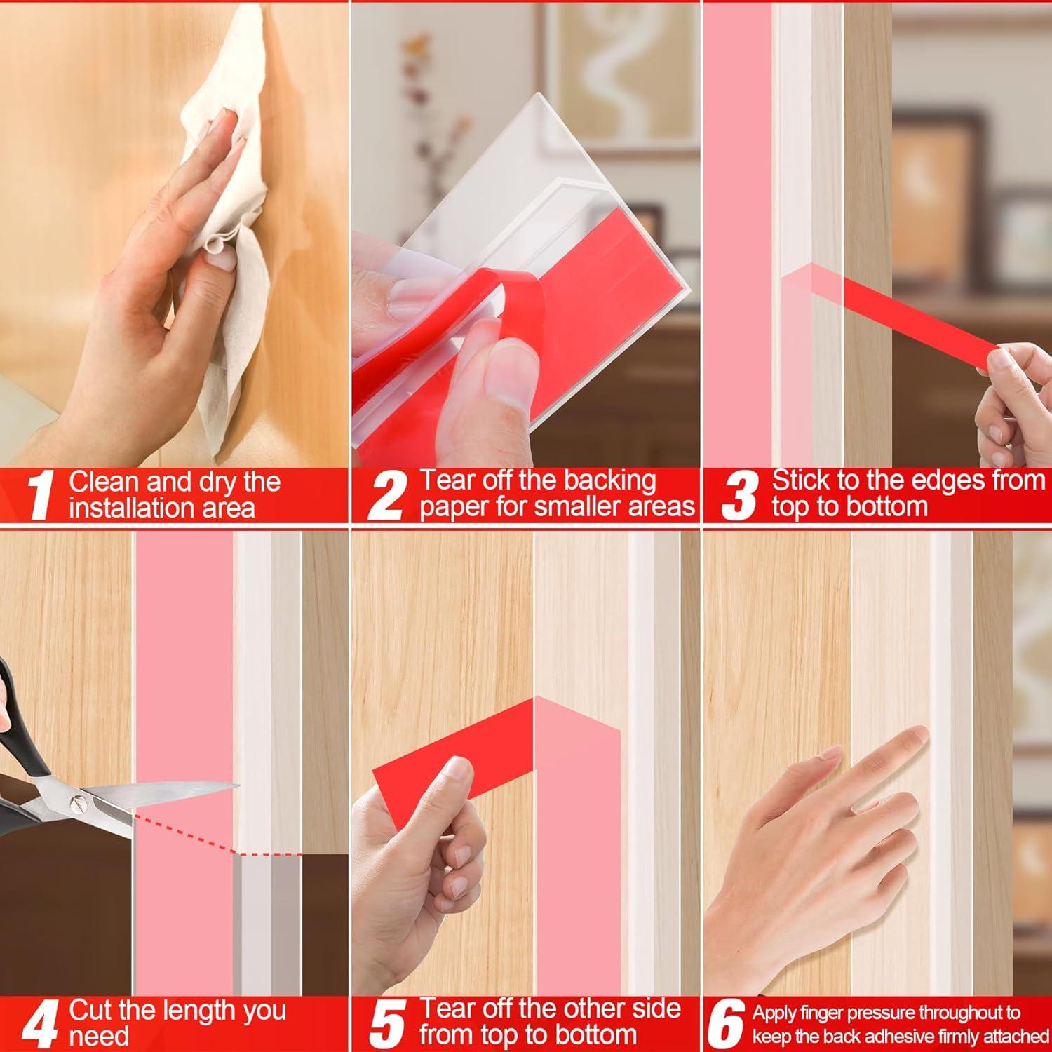 Sellador de Puerta Kikerike 6.1m x 3.48cm Silicona Transparente