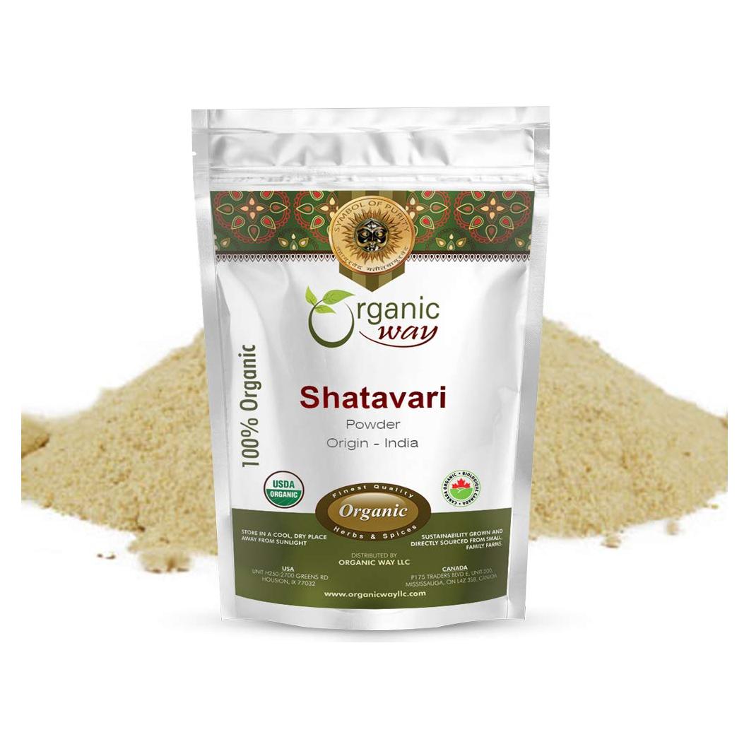 Polvo de Shatavari Orgánico 113.4g - Organic Way - Certificado Kosher