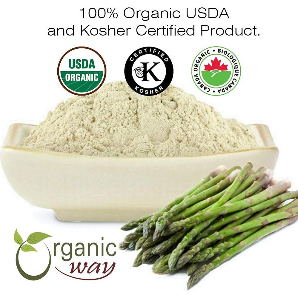 Polvo de Shatavari Orgánico 113.4g - Organic Way - Certificado Kosher