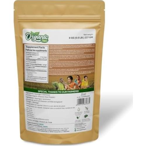 Extracto en polvo de Shatavari orgánico Zing 227g - Salud femenina