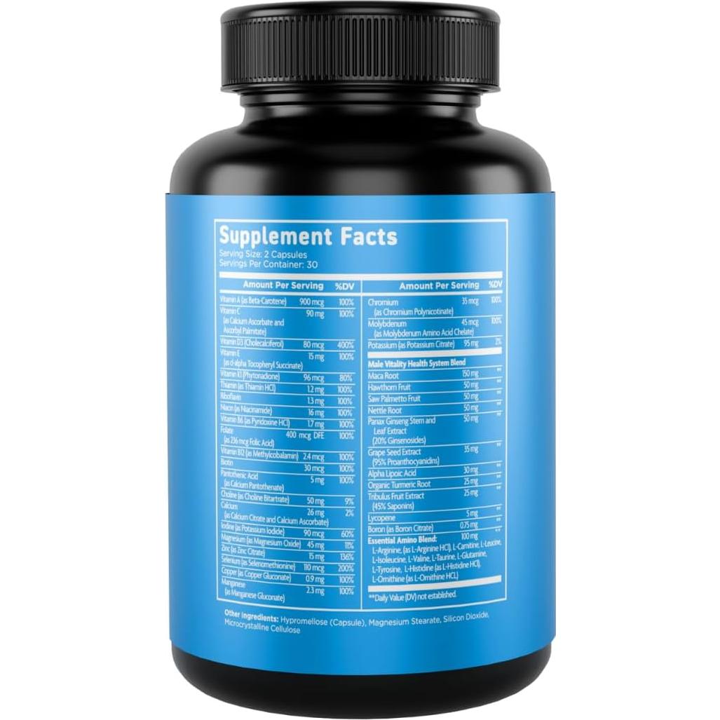 Multivitamínico Diario para Hombres Vital Vitamins - 60 Cápsulas