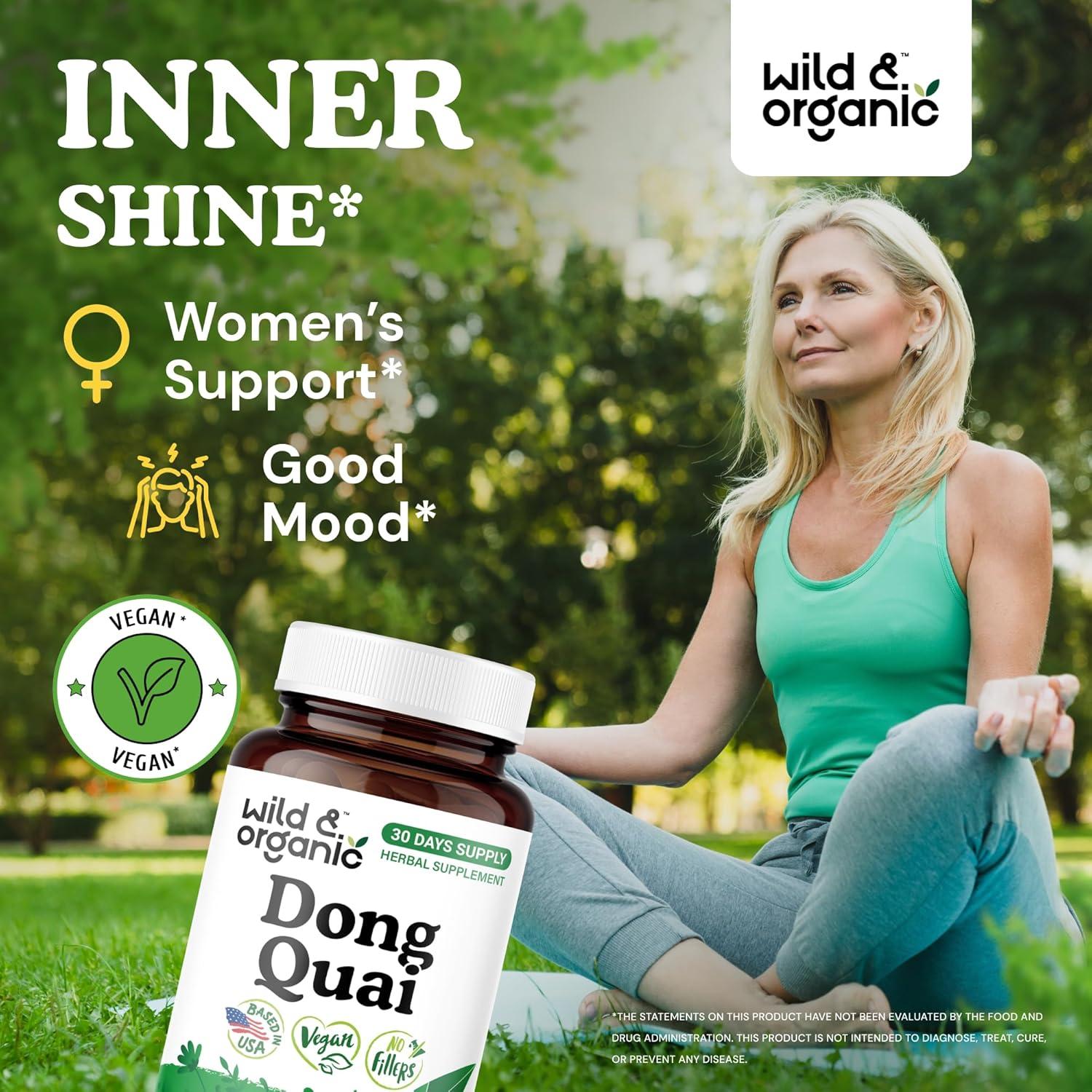 Cápsulas de Dong Quai Silvestre y Orgánico 1000 mg - 60 Unidades