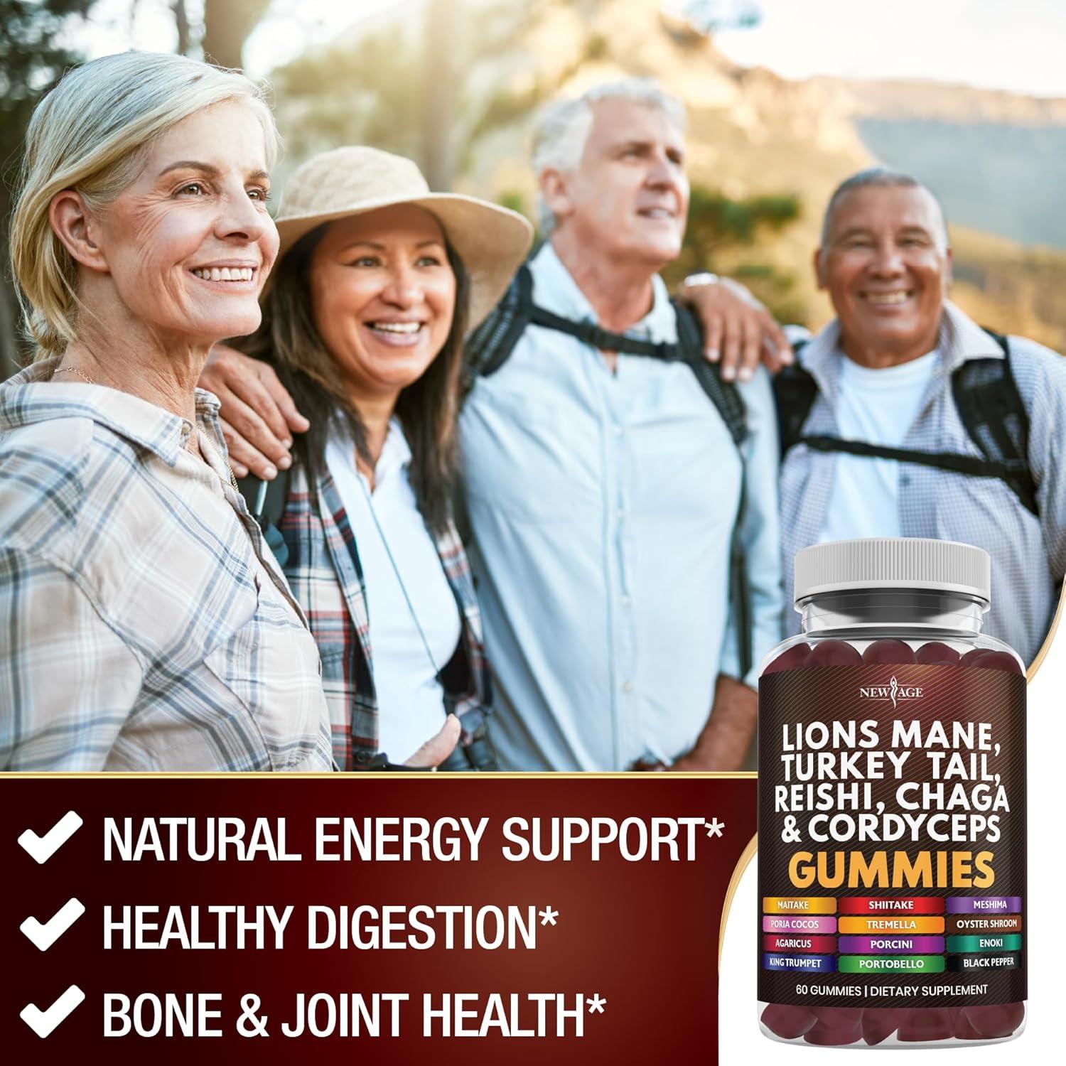 Suplemento de Hongos Melena de León Nueva Era - 120 Gomas