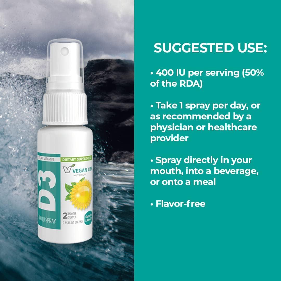 Spray de Vitamina D3 Vegano Nutrición Vida 19.5 ml - Sabor Naranja