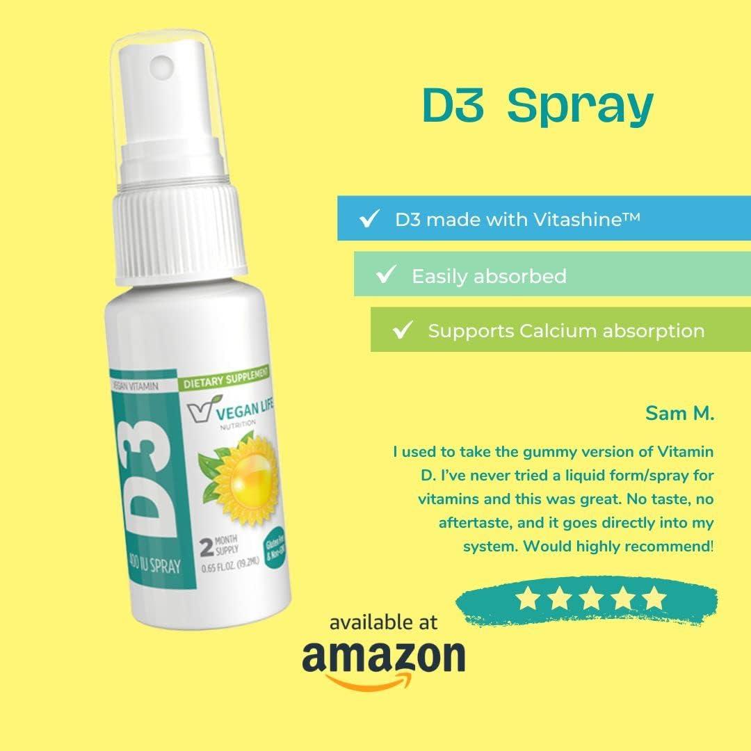 Spray de Vitamina D3 Vegano Nutrición Vida 19.5 ml - Sabor Naranja