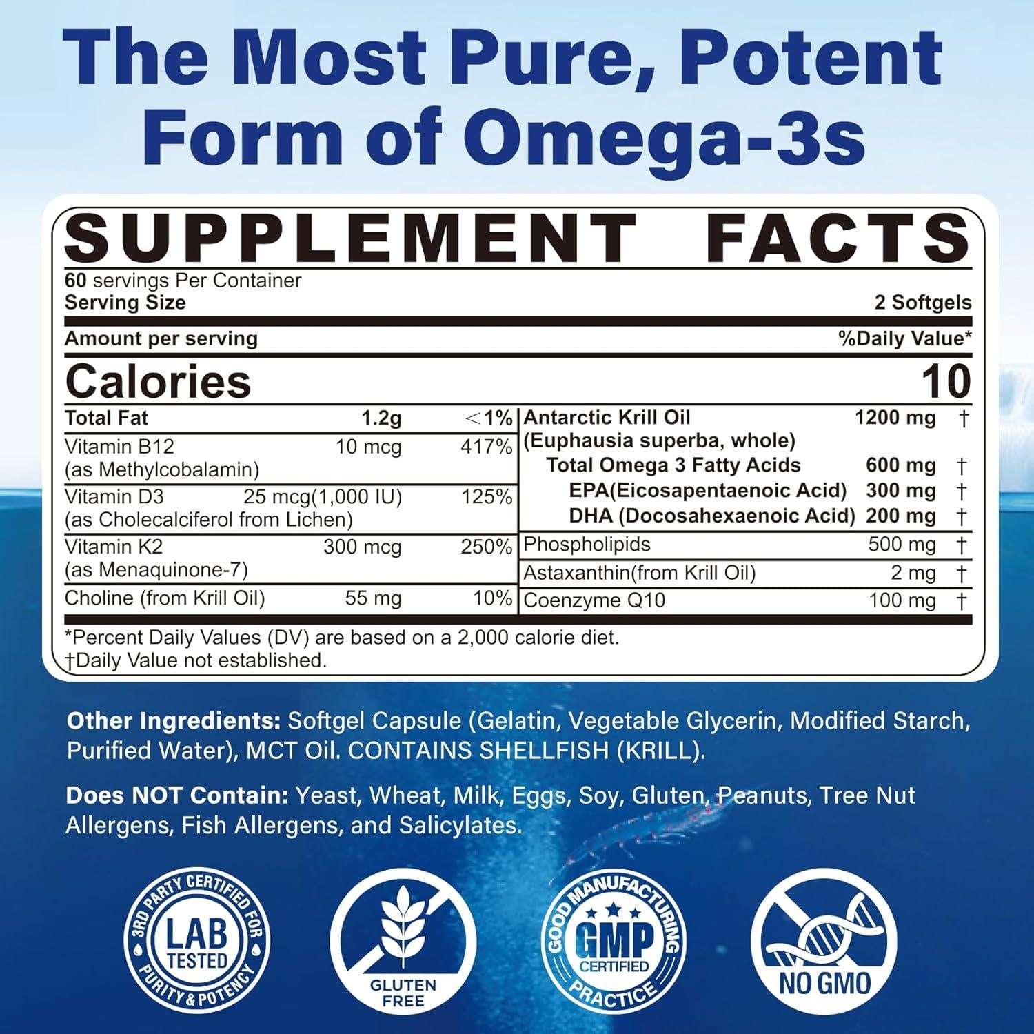 Aceite de Kril Antártico 1200 mg NEVISS - 120 Cápsulas Blandas