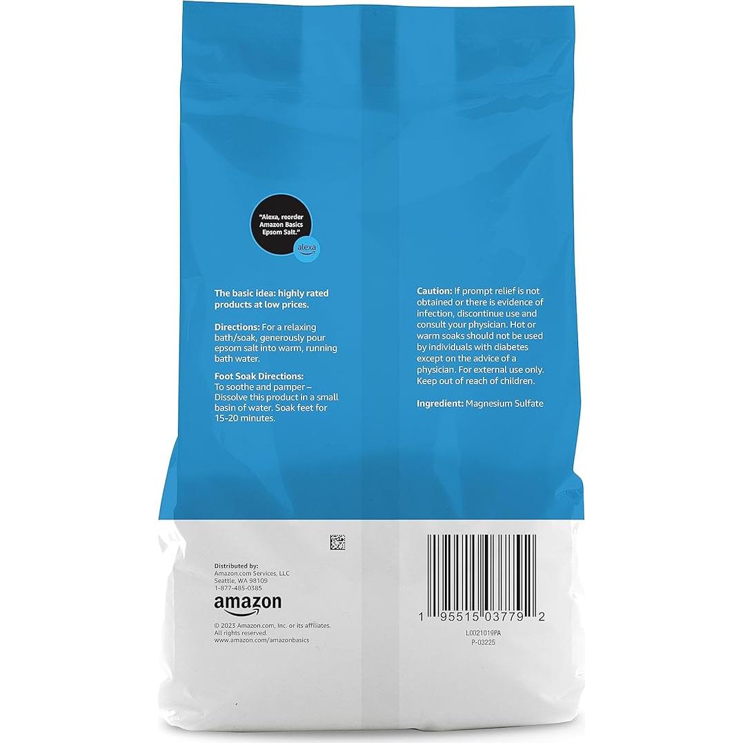 Sal de Epsom Amazon Basics 1.36 kg Sin Fragancia