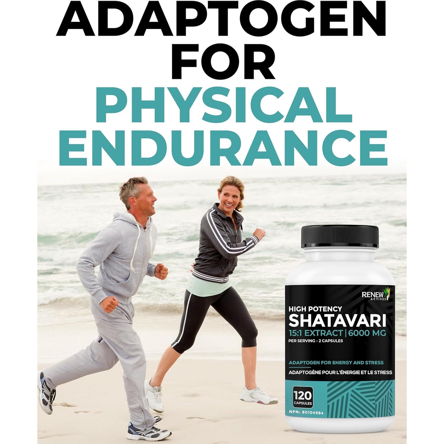 Cápsulas de Shatavari Renew Actives - 400mg - 120 Unidades