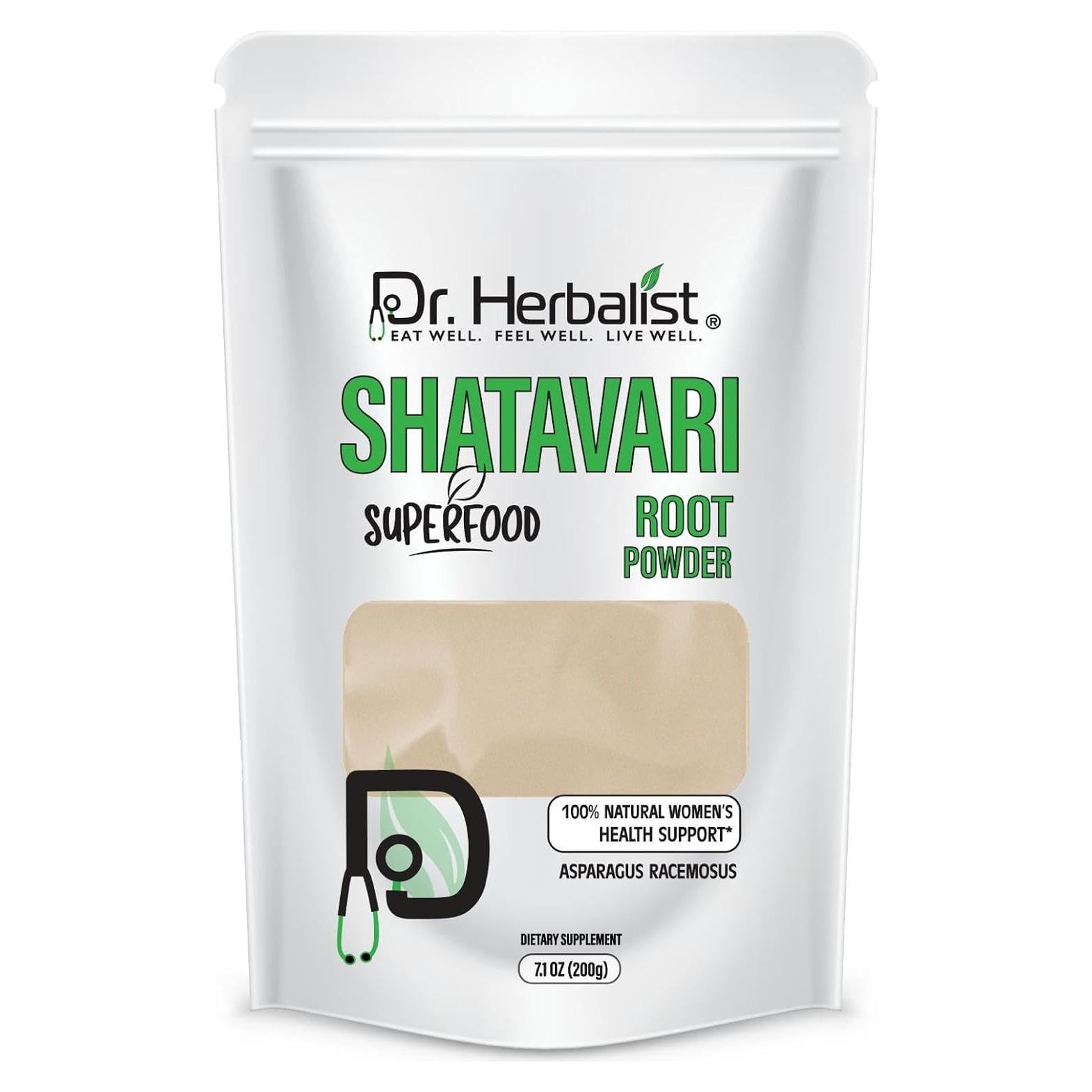 Polvo de Shatavari Dr. Herbalist 200g - Salud Femenina Ayurvédica