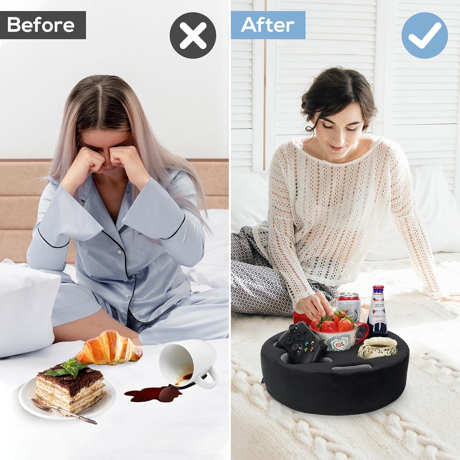 Cojín Soporte para Tazas FDMGEL Negro - Previene Derrames