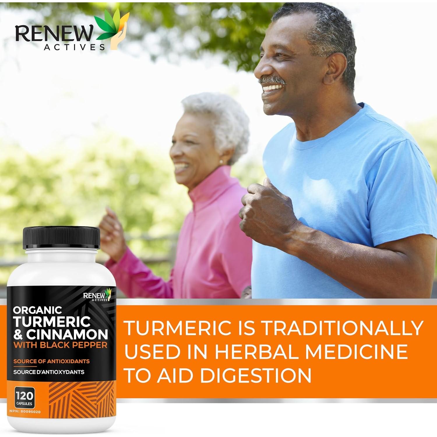 Cápsulas de Cúrcuma Orgánica Renew Actives 120 Unidades