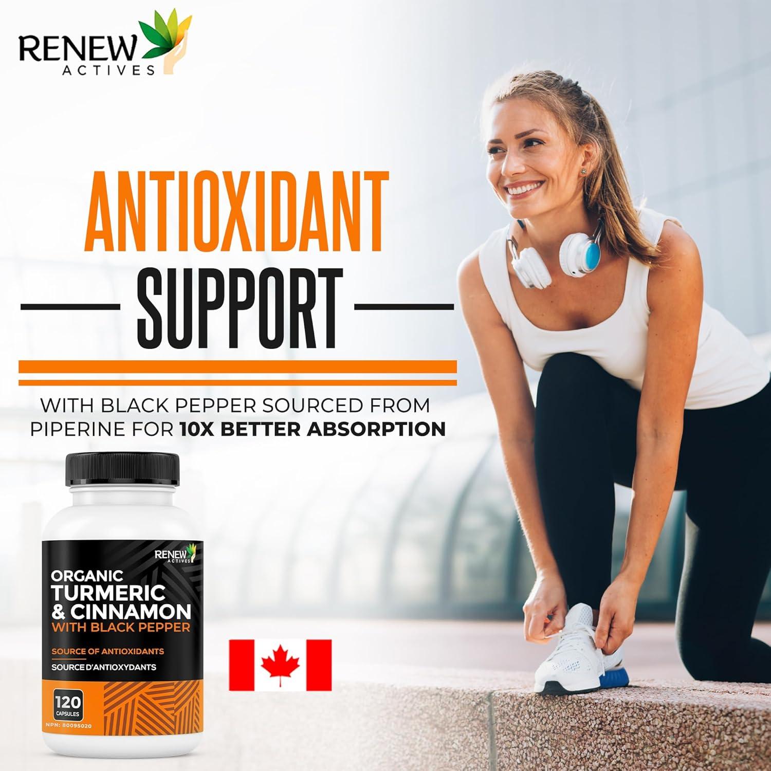 Cápsulas de Cúrcuma Orgánica Renew Actives 120 Unidades