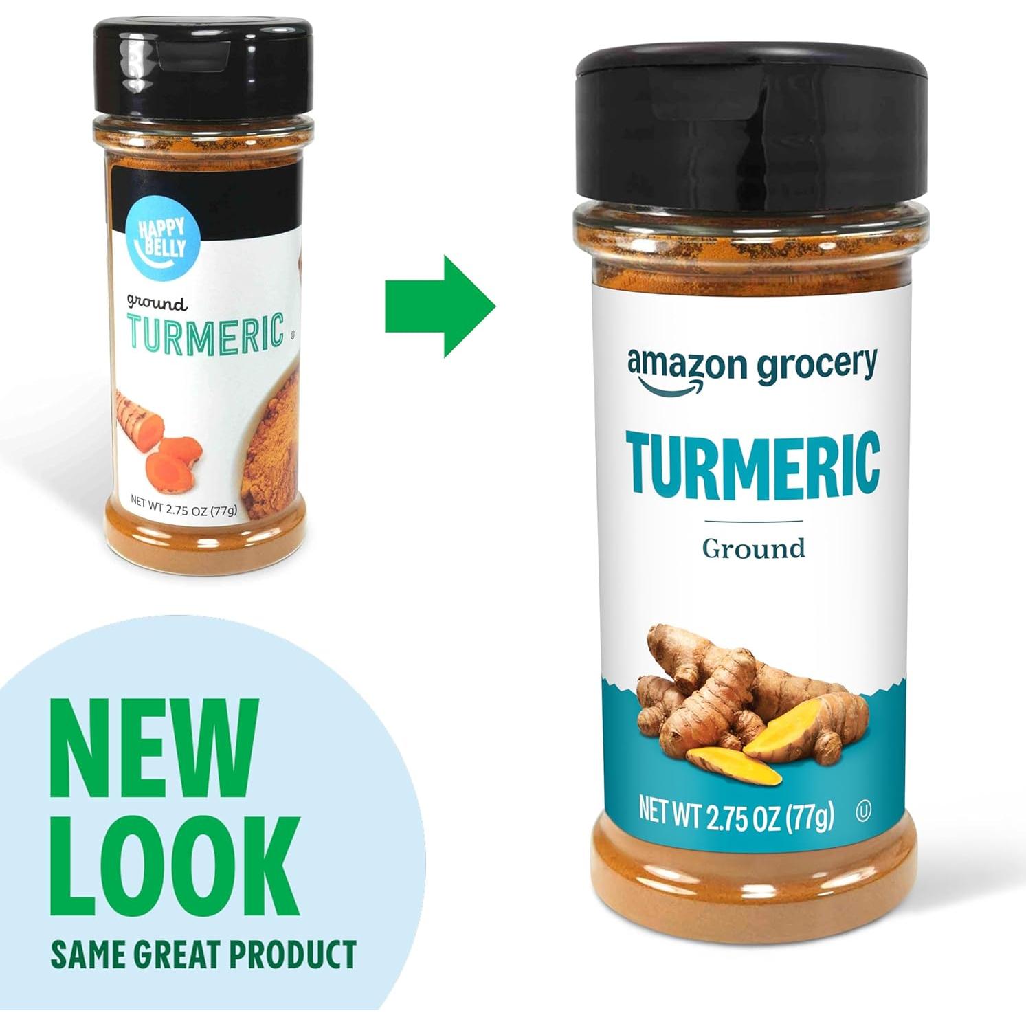 Amazon Grocery, Ground Turmeric, 2.75 Oz (Previously Happy Belly, Packaging May Vary)