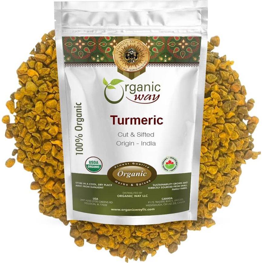 Raíz de Cúrcuma Orgánica Cortada 453g - Organic Way
