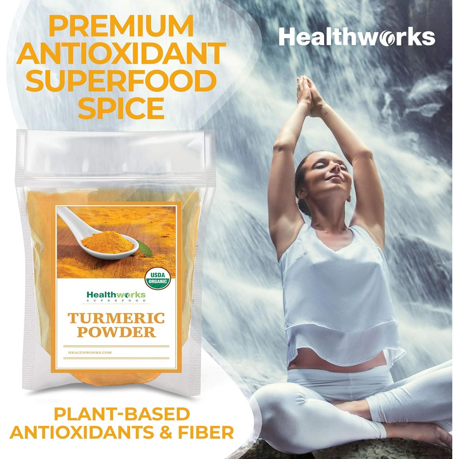 Polvo de Cúrcuma Orgánico Healthworks - 907 g, Keto, Paleo, Vegano