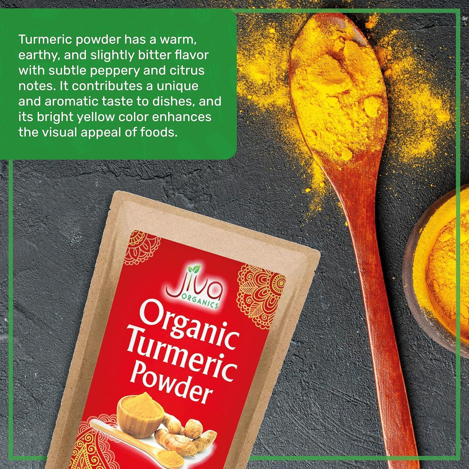 Polvo de Cúrcuma Orgánica Jiva 900g - Alto Contenido de Curcumina