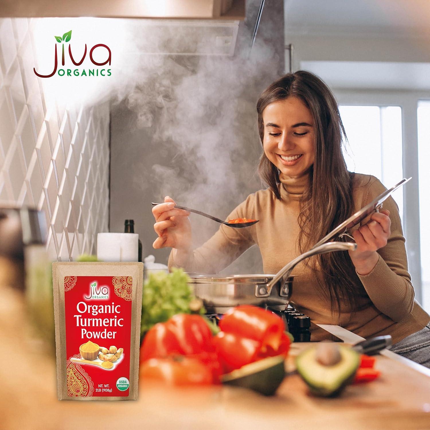 Polvo de Cúrcuma Orgánica Jiva 900g - Alto Contenido de Curcumina