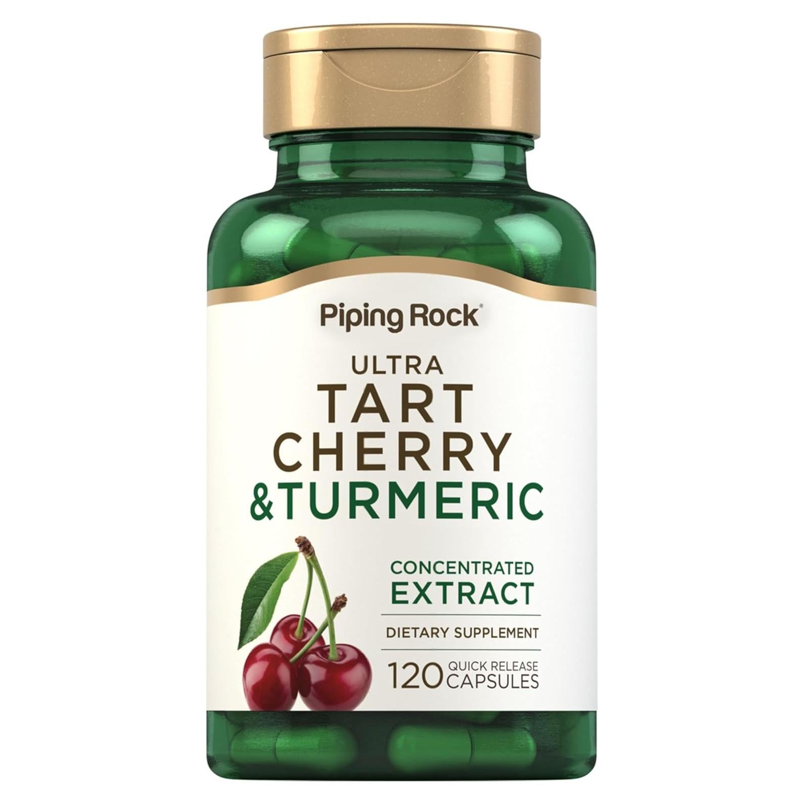 Cápsulas de Cúrcuma y Cereza Ácida Piping Rock 120 Unidades
