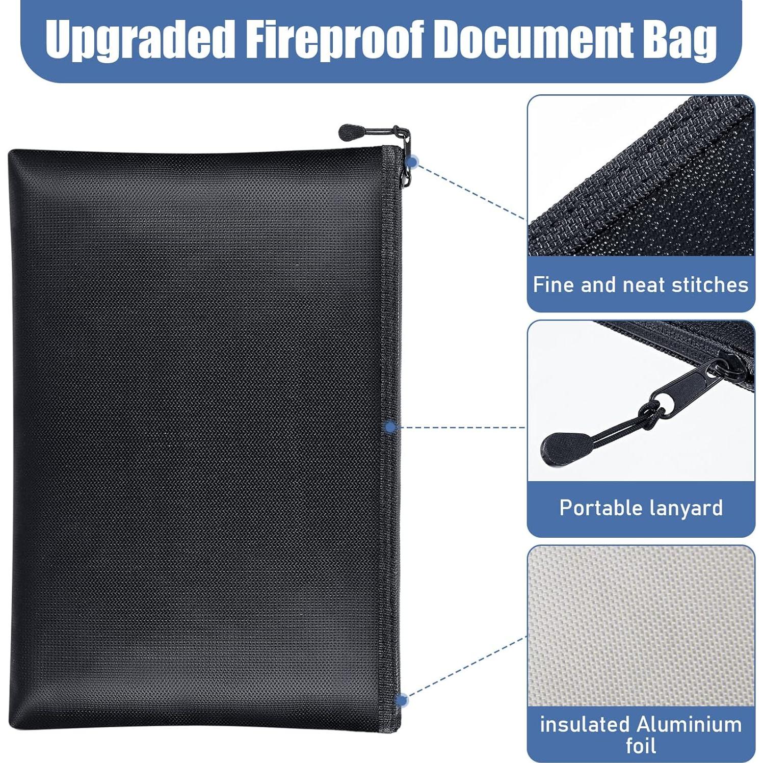 Paquete de 4 Bolsas a Prueba de Fuego Epakh 34x24 cm